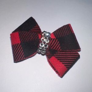 Susan Lanci Nouveau Hair Bow (Red Gingham) (S)